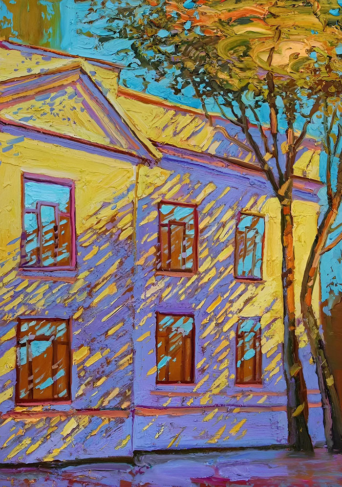 House relief under sunlight